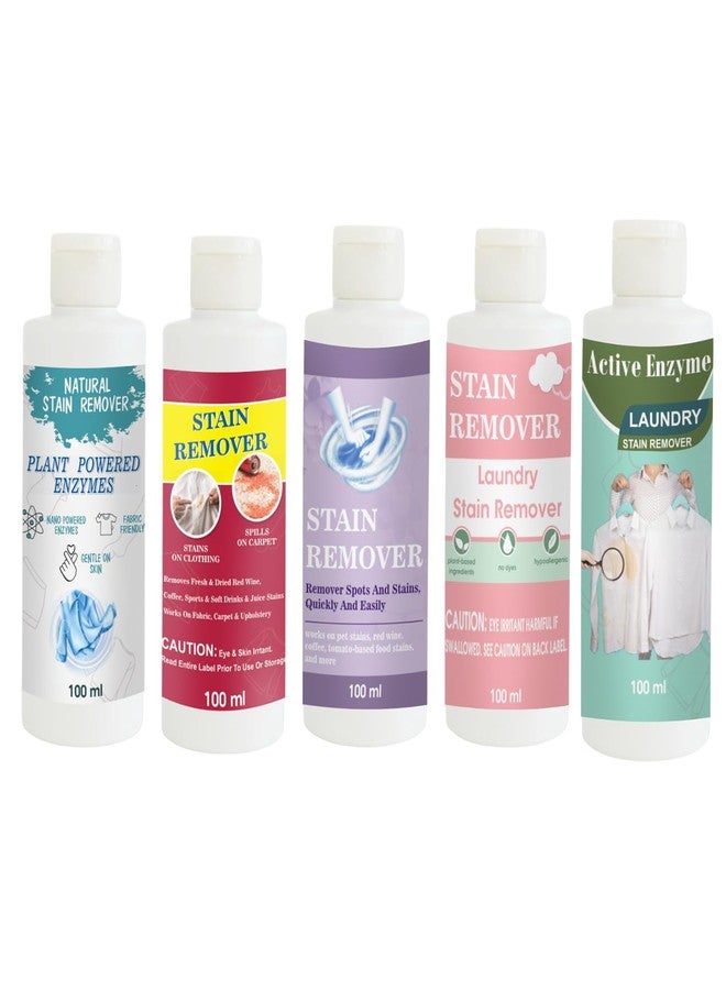 TOOVUS Stain Remover Combo Pack of Shirt, Red, Purple, Pink and Pista Stain Remover | Multi-Surface Cleaning Solution for Clothes, Fabrics, Upholstery (100 g Each) - Image 1